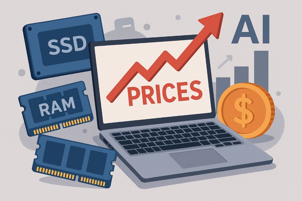 Rising laptop prices due to increased SSD and RAM costs